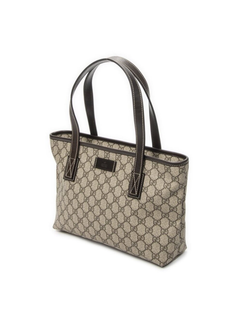 Gucci Small Joy Tote Bag Dark Brown Beige Supreme Canvas - Picture 2 of 10